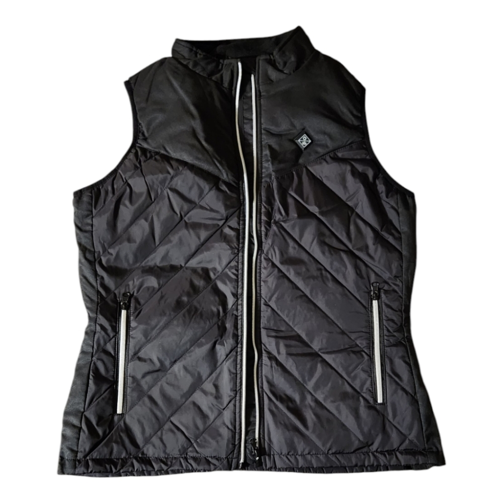 Heated Zippered Vest Black Unisex XL with travel case